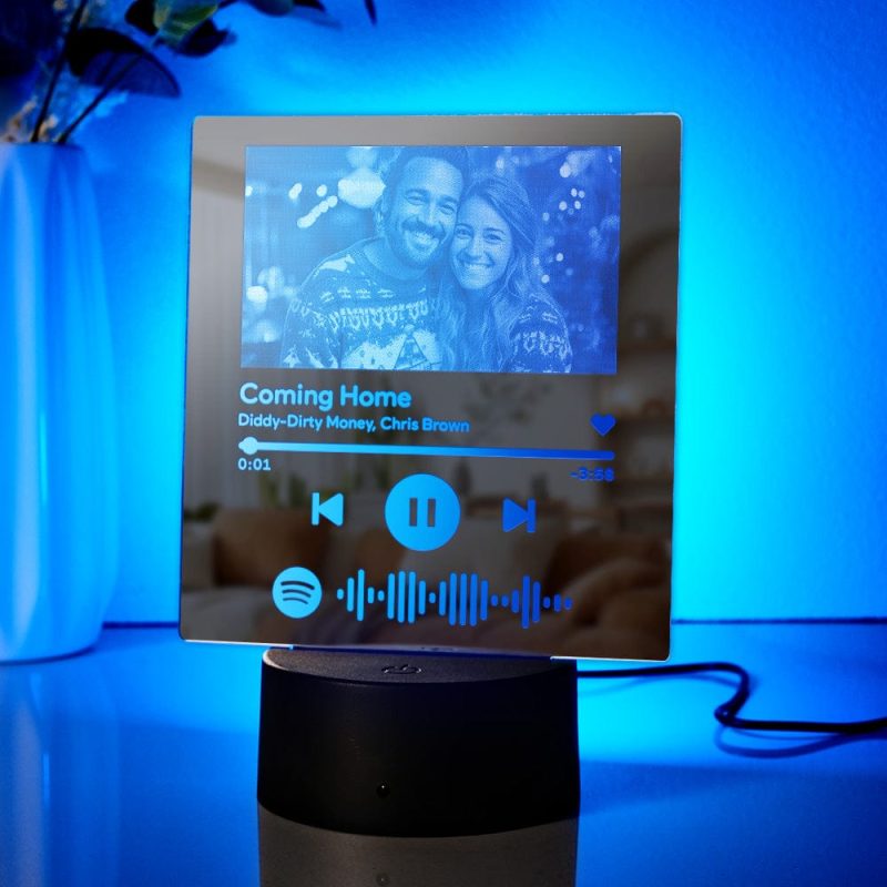 Custom Scannable Spotify Code Mirror Lamp Colorful Light Gift