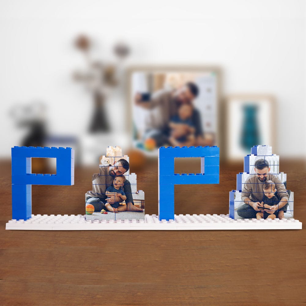 Personalized Photo Building Brick Puzzles Block For Dad Father's Day Gifts