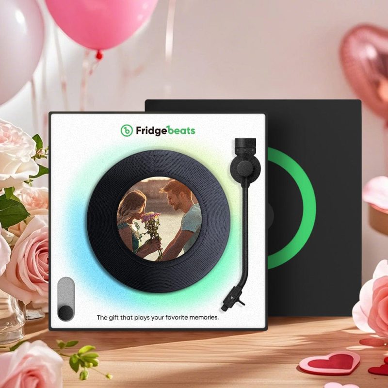 Custom Music & Photo Fridge Magnet Can Customize 1-6 Vinyl and Songs