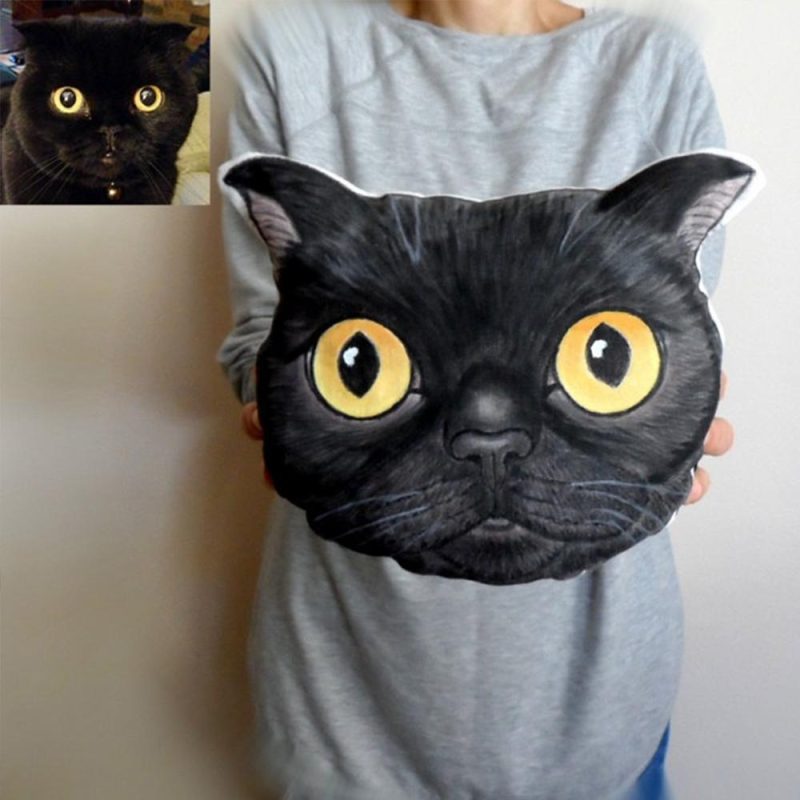 Cat Face Pillow Pet Memorial Gifts