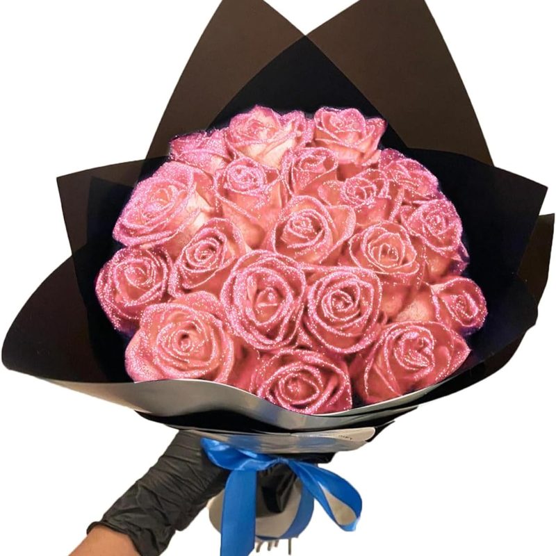 Mother’s Day Gifts Glitter Rose Bouquet Best Anniversary Gifts for Her