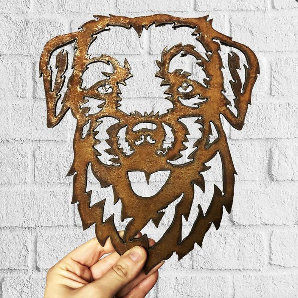 Dog Metal Wall Art Hanging Home Decor Puppy Pet Border Terrier