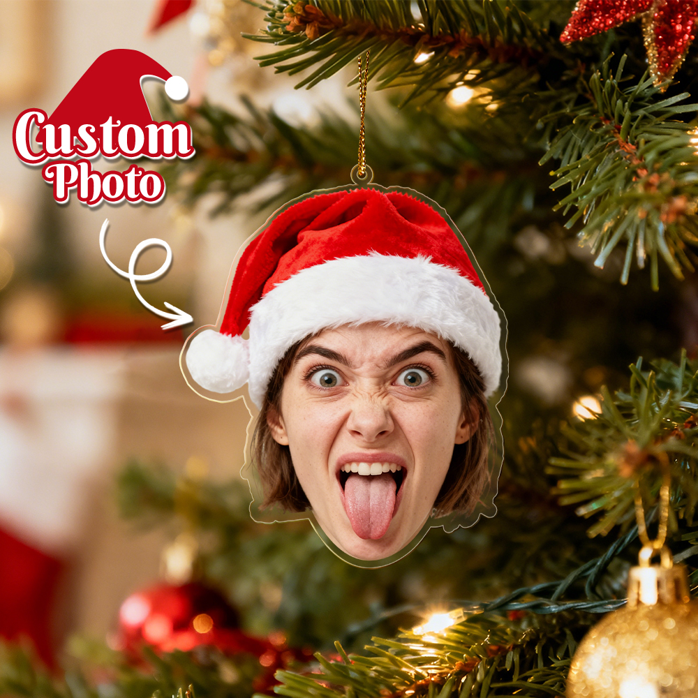 Personalized Photo Ornament, Funny Christmas Ornament, Custom Face Picture Ornament, Acrylic Pet Ornament, Christmas Decor, Holiday Gifts - Image 2