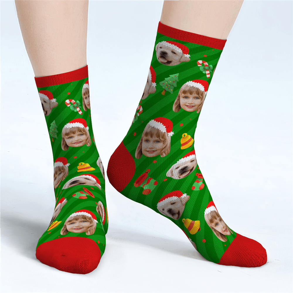 Christmas Gifts Custom Face Socks Family Gift Pet Memorial Gift - Image 2