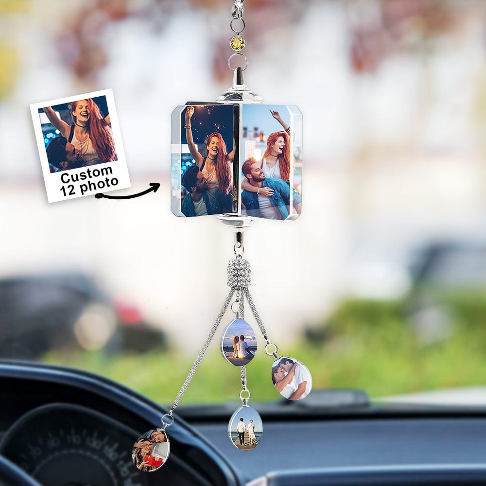 Custom Car Pendant Car Crystal Rearview Mirror Hanging Decorations Annversary Gifts for Him
