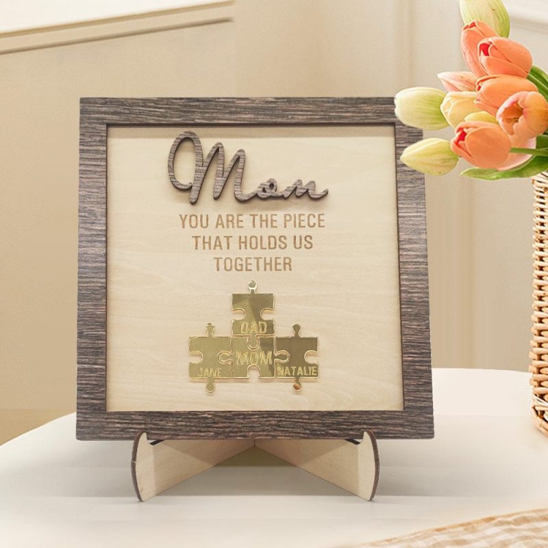 Personalized Mom Puzzle Plaque You Are the Piece That Holds Us Together Mother’s Day Gift