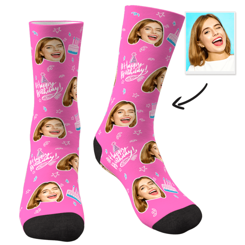 Personalized Face Socks – 3 Colors Birthday Gift