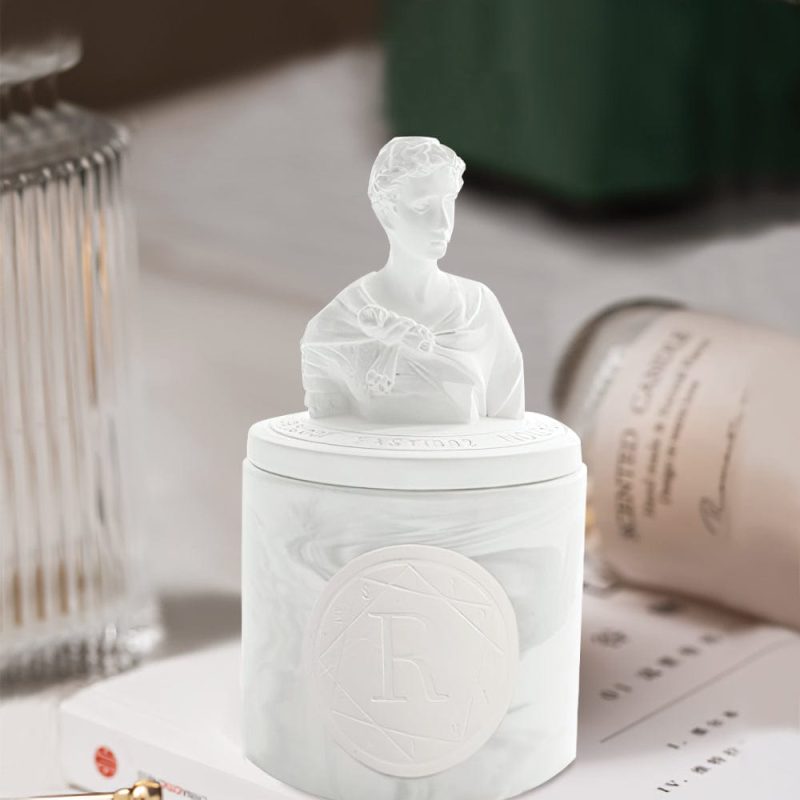 St George Statue Candle Handmade Soy Wax Candle Home Decor Housewarming Gifts for Women