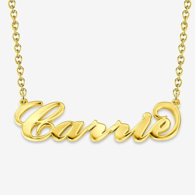 Anniversary Gifts Name Necklace – Carrie Style