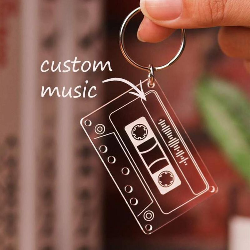 Custom Music Keychain Custom Music Code Keychain Gifts for Him