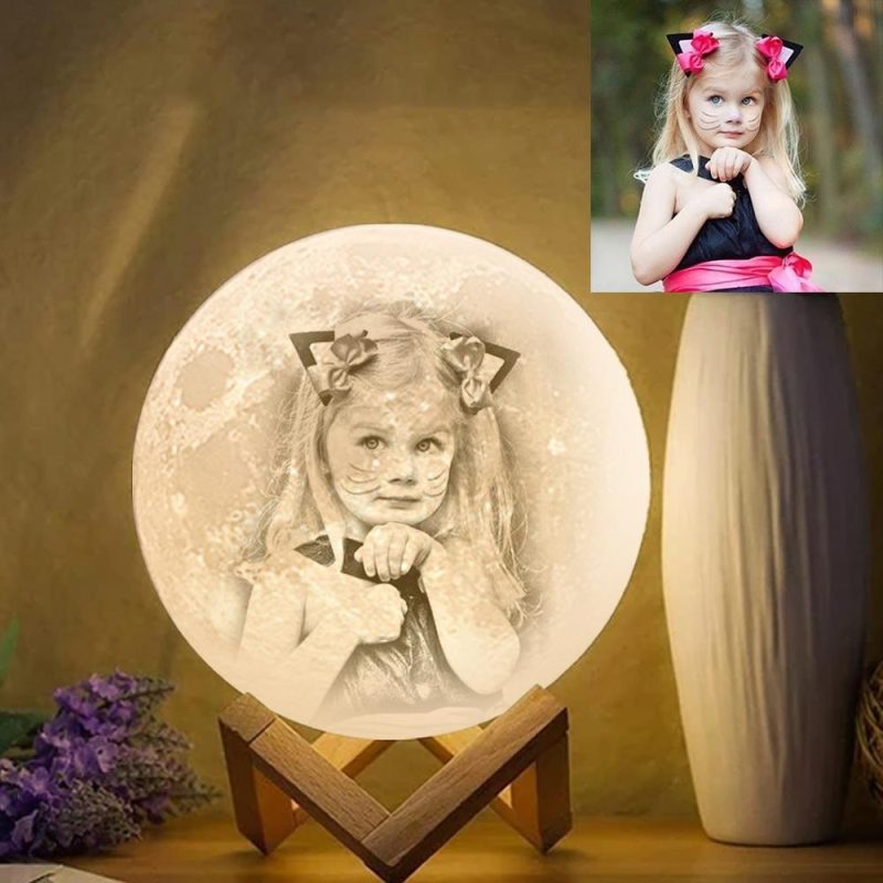 Birthday Gift For Kid Moon Lamp – Tap Three Colors