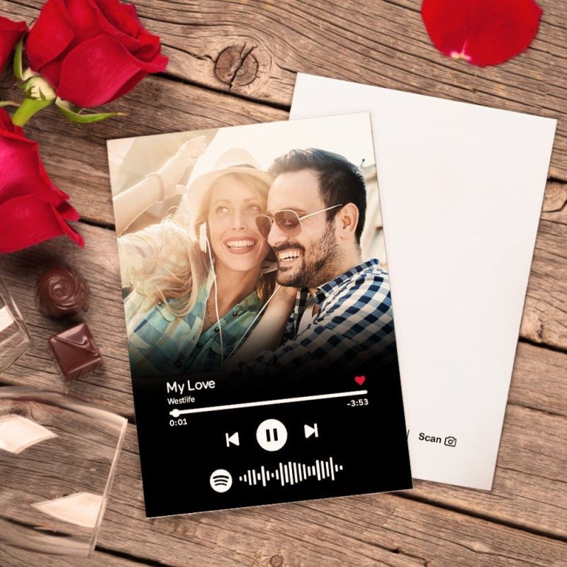 Custom Spotify Code Valentine Cards Valentine’s Gift for Him