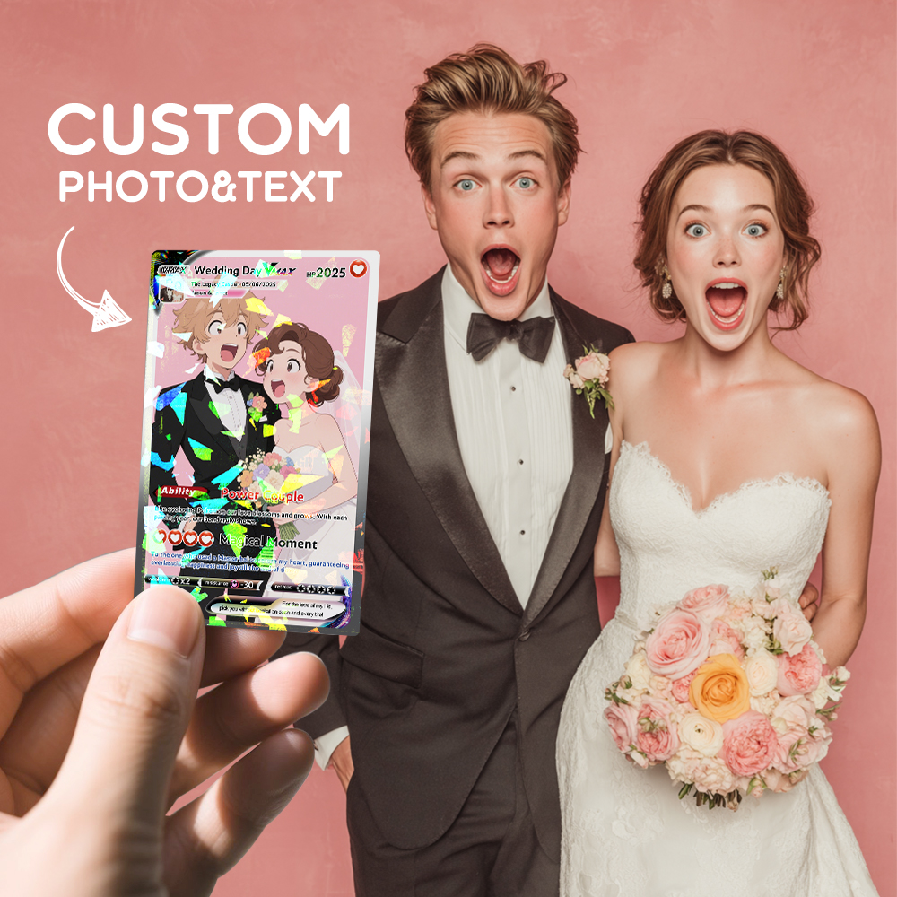 Personalized Poke Card Customize Anime Acrylic Card for Couple Legendary Card Ornament Anniversary GiftUS