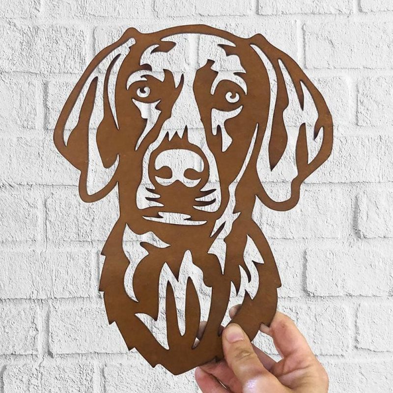 Dog Metal Wall Art Hanging Home Decor Puppy Pet Weimaraner