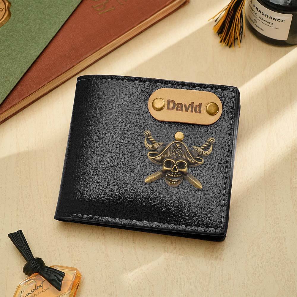 Personalized Name Wallets with Charm Mens Wallet Gifts for Men - Image 2