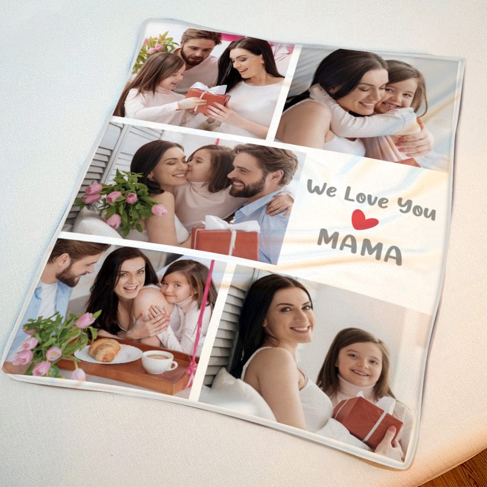 Mother's Day Blanket Personalized Blanket with Photos Gifts for Her - Image 2