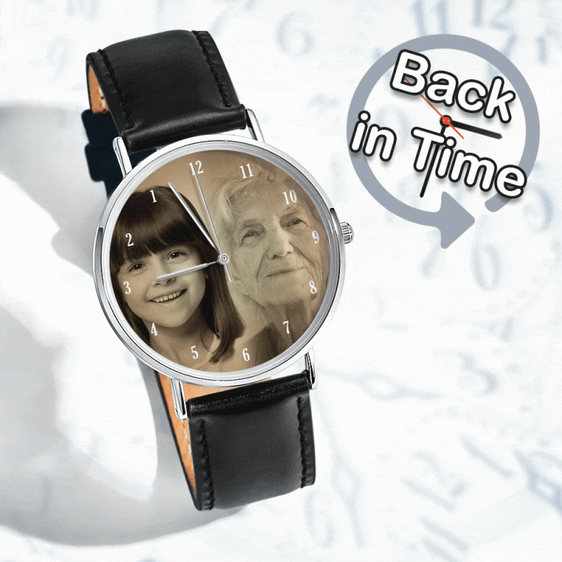 Counterclockwise Watch Photo Watch Engraved Back-to-time Gifts for Her – The Past Memories