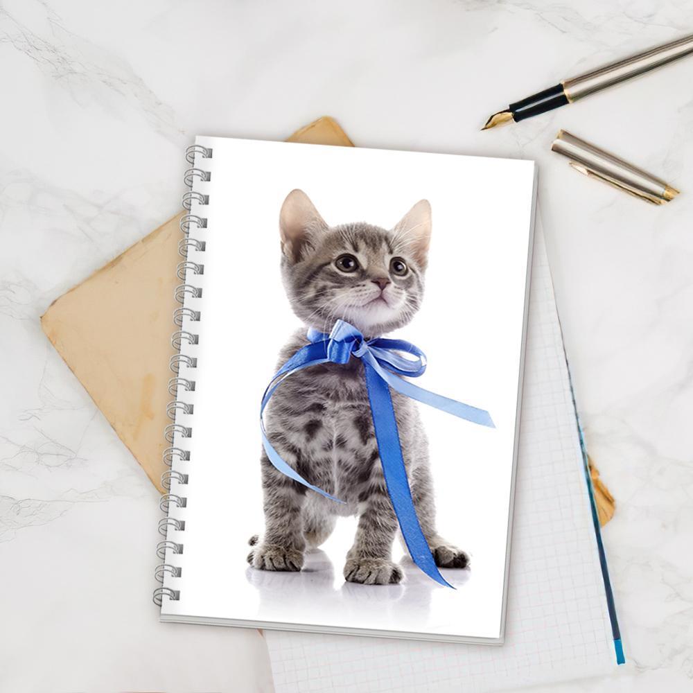 Custom Spiral Notebook With Photo Cat Gifts For Pet Lovers 14*21CM - Image 2