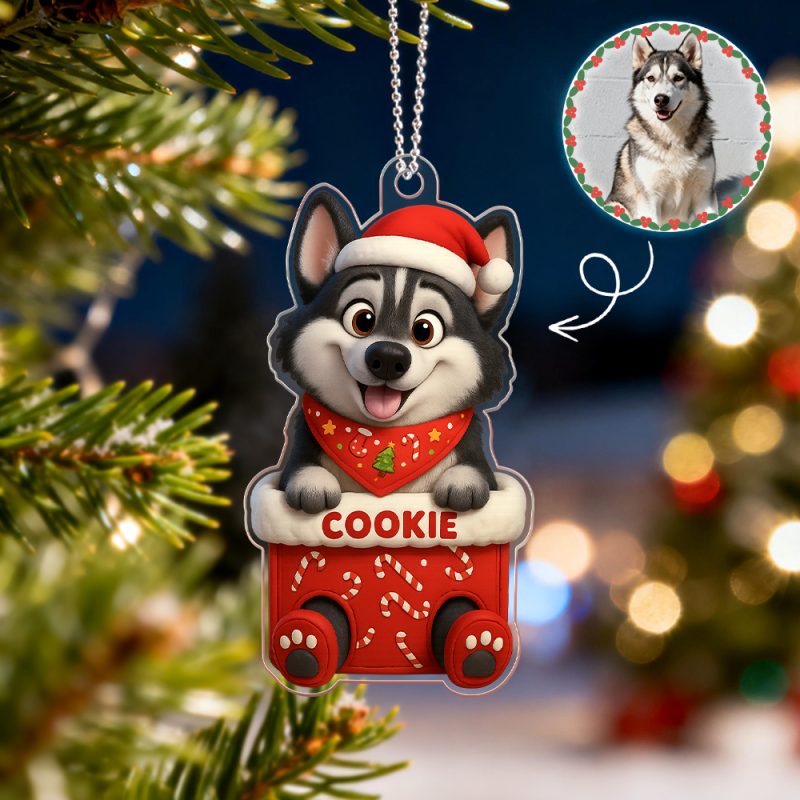 Custom Car Hanger Pet Love In Stocking for Cute Dog Cats Christmas Acrylic Gifts Lovely Gift In Memory of Your Pets Existence – SantaSocks