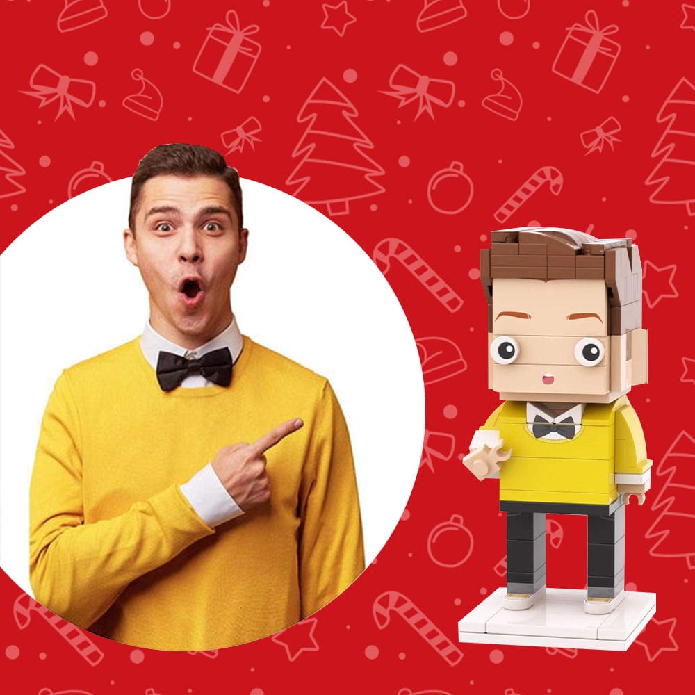 Valentine's Day Gifts for Boyfriend Full Body Customizable 1 Person Custom Brick Figures (Not Assembled) - Image 2