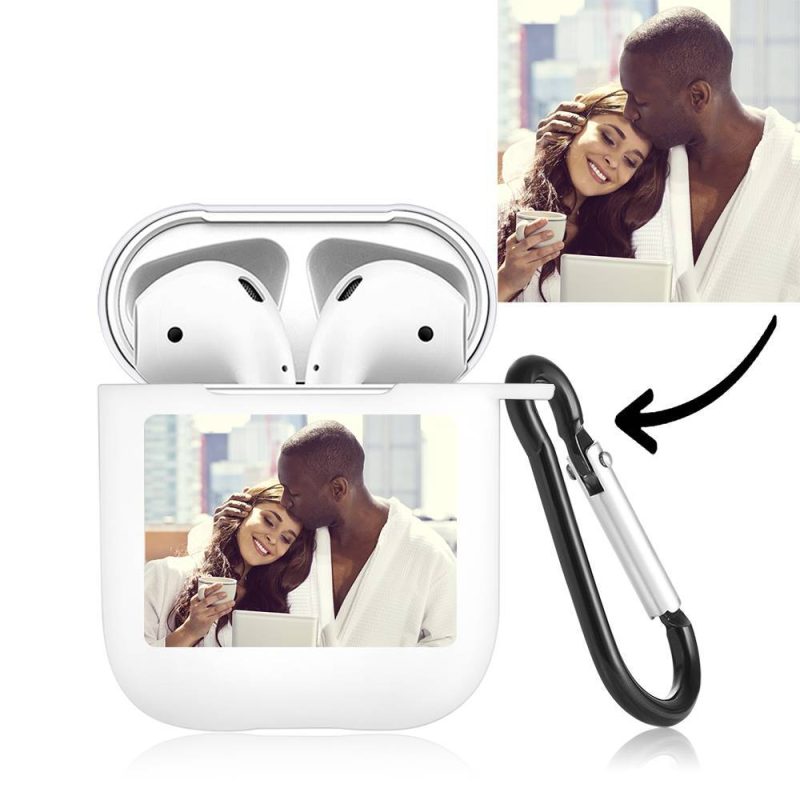 Photo Earphone Case for AirPods Couples Gift – White