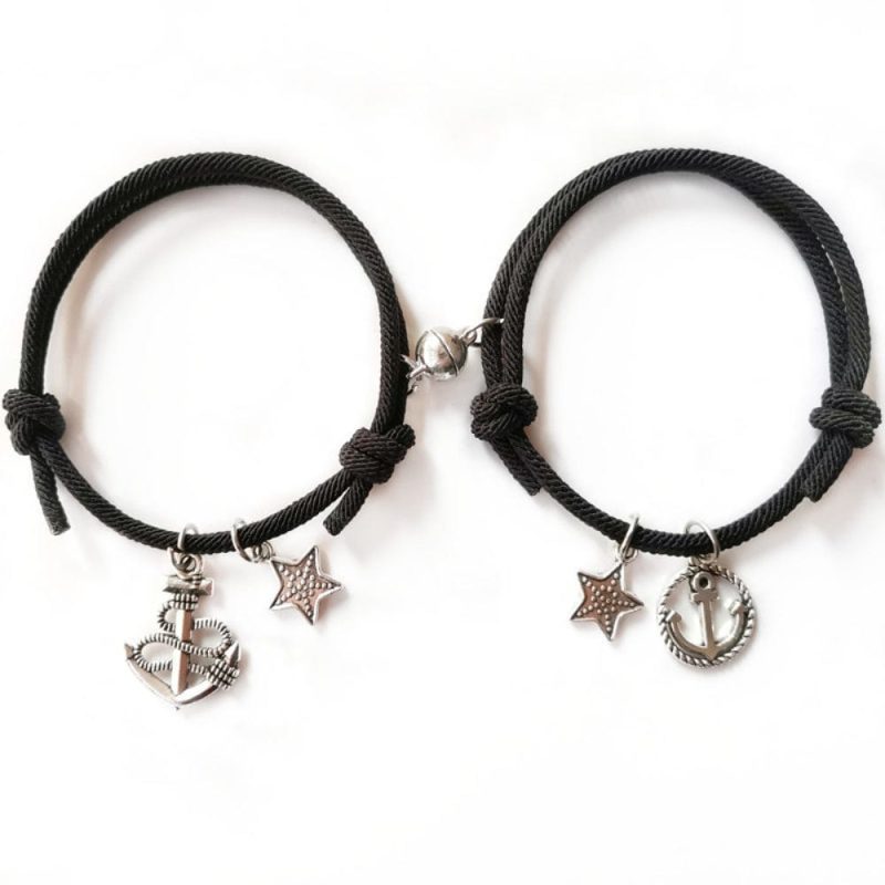 Magnetic Couple Weave Bracelet Set Valentine’s Day Gift for Couples Friends