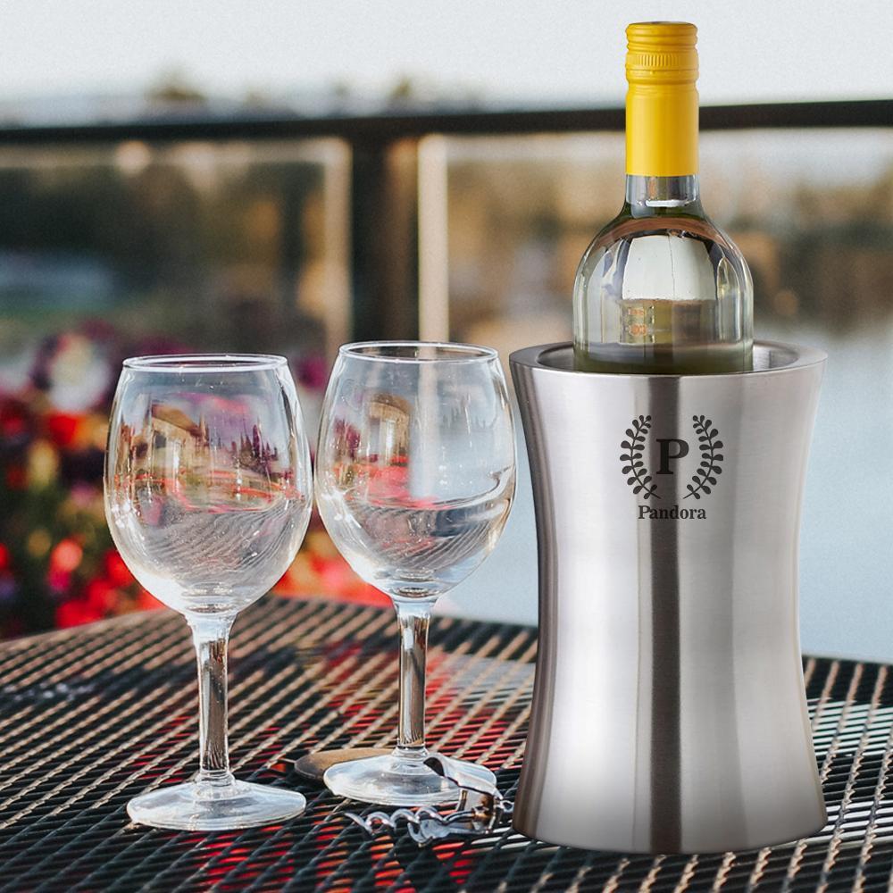 Stainless Steel Wine Chiller With Name Engraved Boss Day Gifts - Image 2