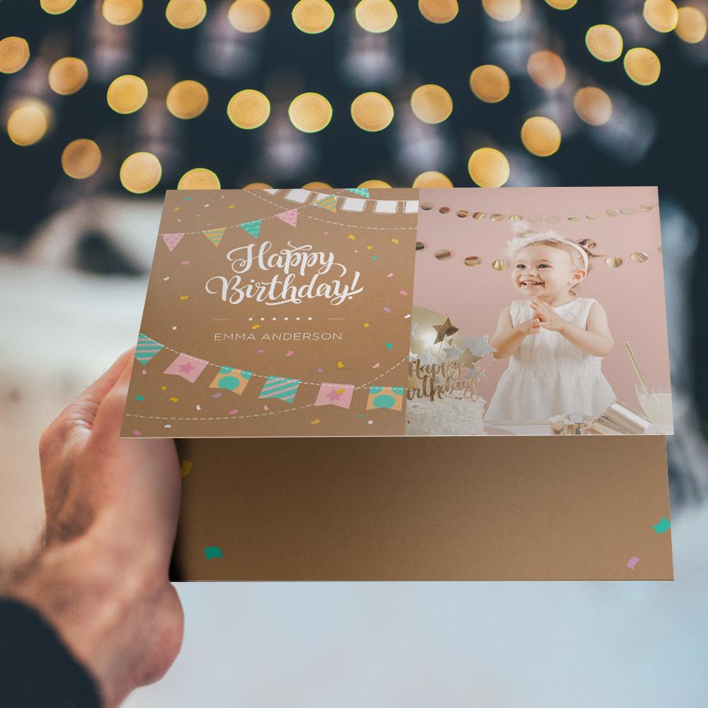 Personalized Happy Birthday Card Printable Birthday Card For Little Girls - Image 2