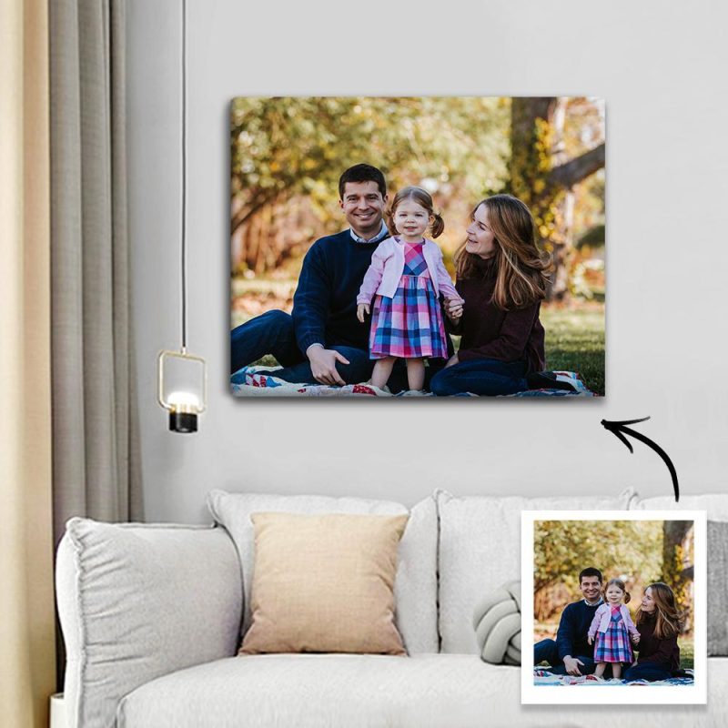 Photo Canvas Prints Wall Decor Family Gift (Optional Frame)  – 30*25cm