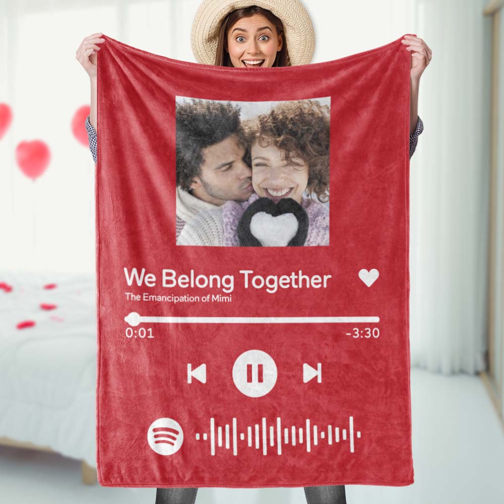 Spotify Code Blanket Custom Bedding Gifts For Girlfriend Valentines Day Gifts
