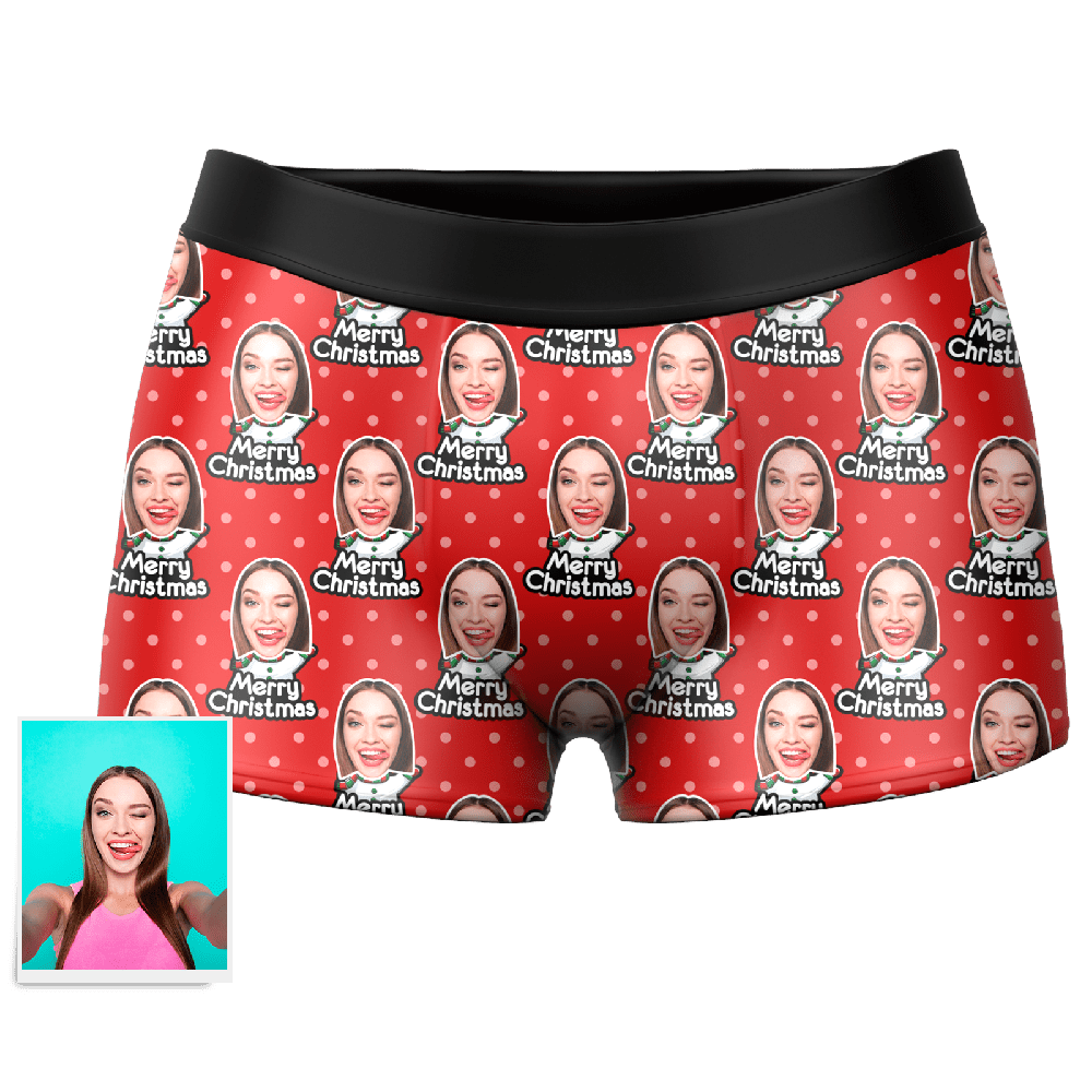 Christmas Gift For Boyfriend Face Boxer Shorts