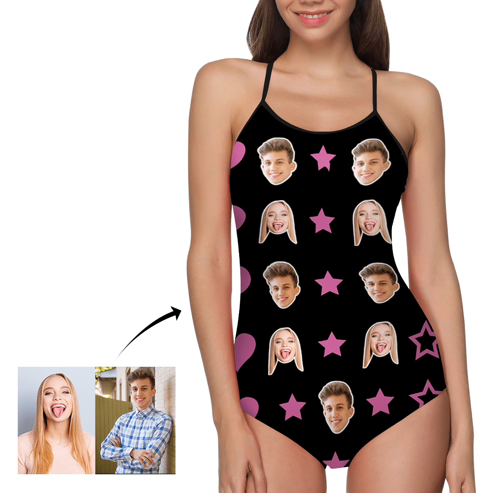 Custom Swimwear Photo One Piece Bathing Suit Swimming Gift