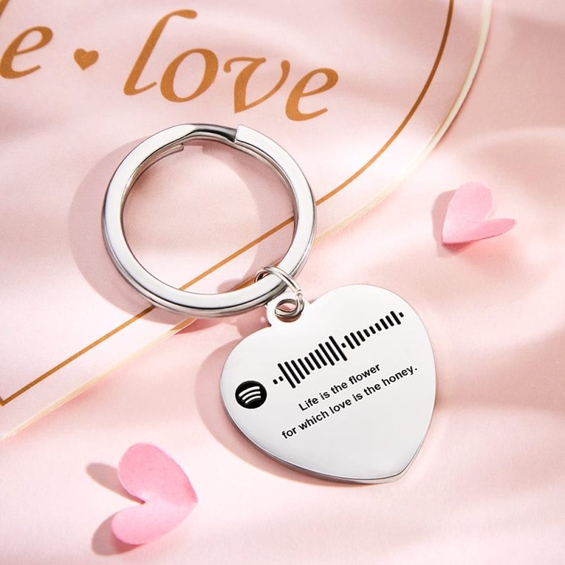 Custom Keychain With Text Personalised Keychain Gifts for Couples 4 Colors