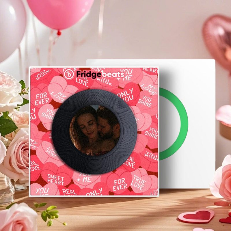 Custom Music & Photo Fridge Magnet Can Customize 1-6 Vinyl and Songs