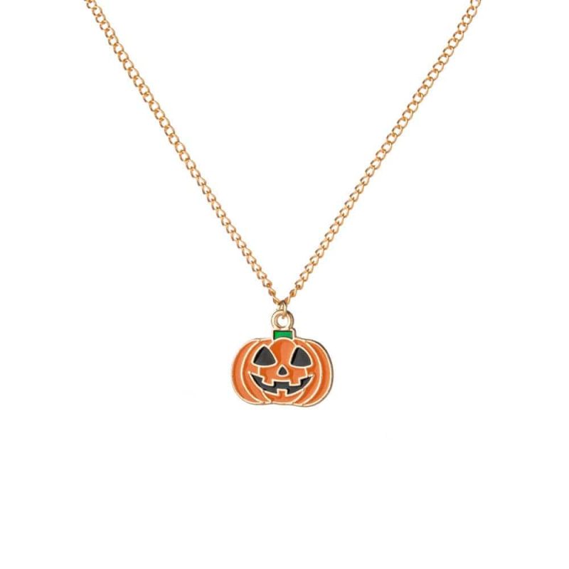 Pumpkin Necklace Halloween Decorative Necklace Halloween Gifts