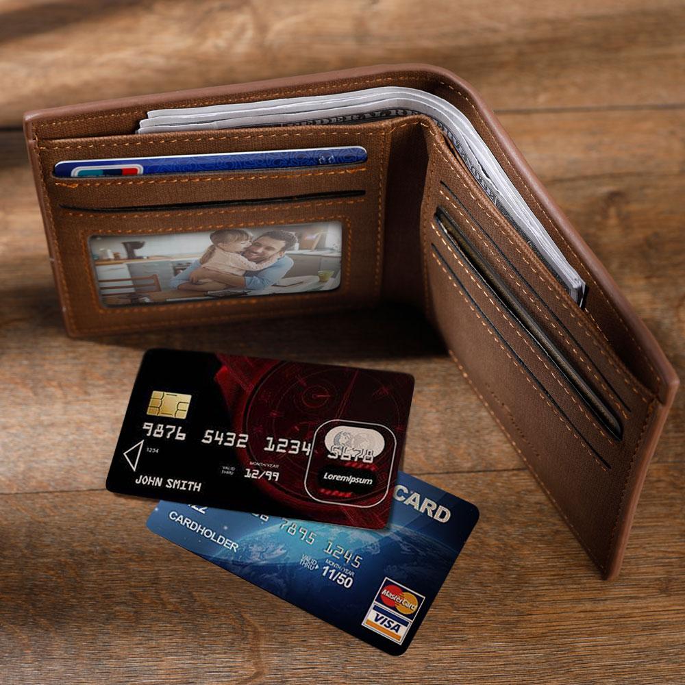 Custom Men's Double-Sided Photo Wallet with Engraving Personalized Wallets - Image 2
