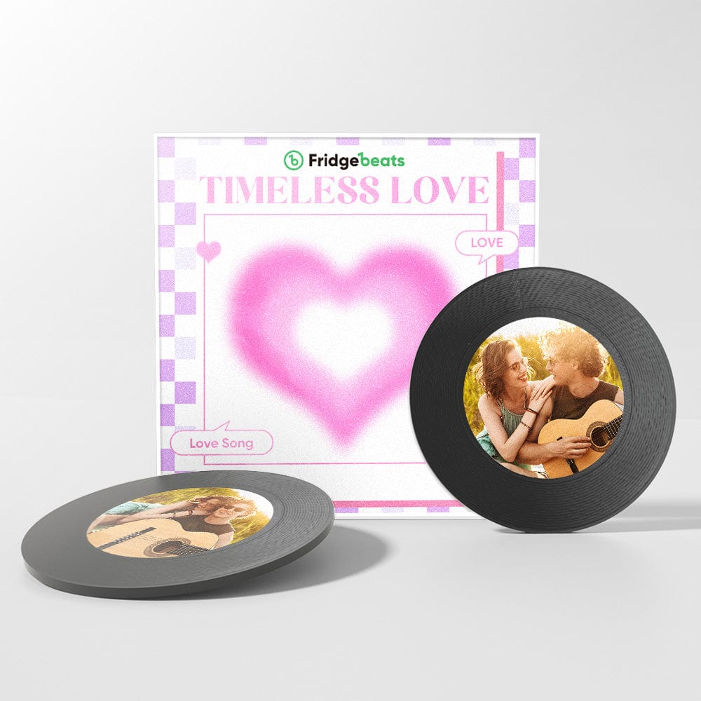 Custom Music & Photo Fridge Magnet Can Customize 1-6 Vinyl and Songs - Image 2