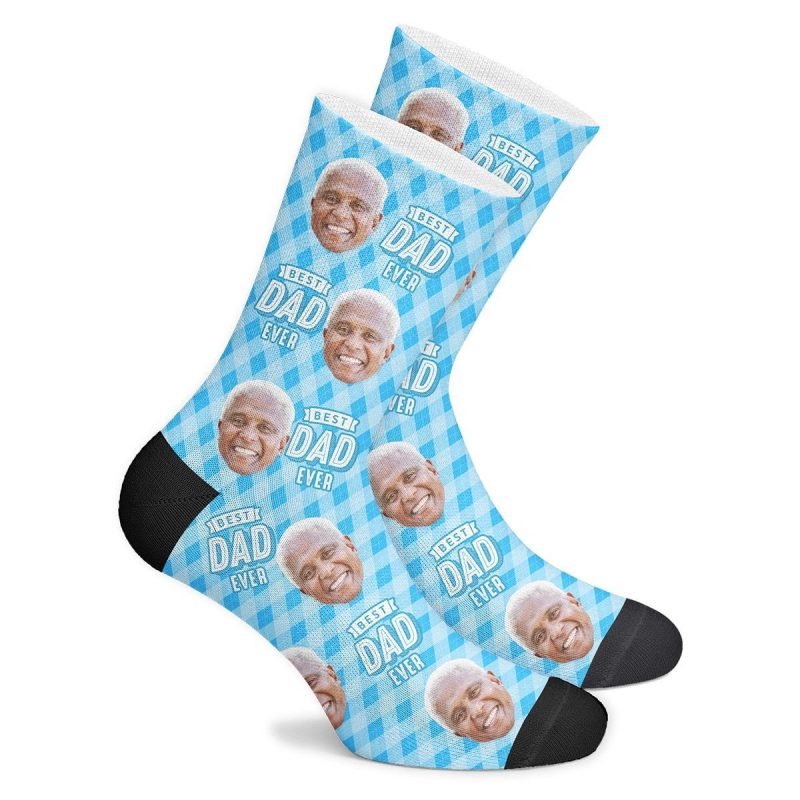 Father’s Day Socks Custom Photo Socks Best Dad Face Mash Socks
