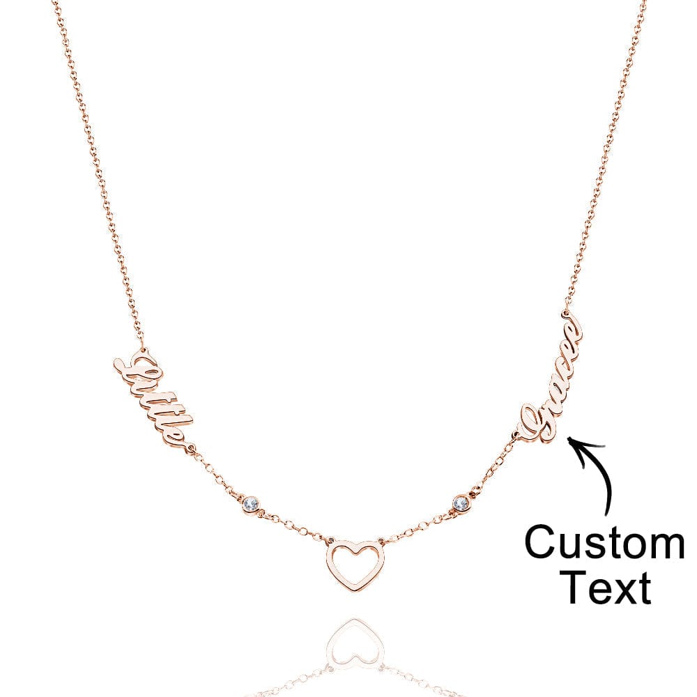 Personalized Lovers Heart Name Necklace Love Gift For Her - Image 2