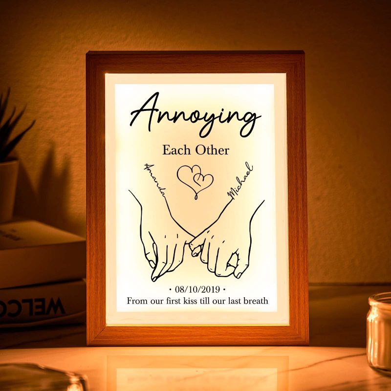 Personalized Together Forever Frame Light Box Custom Desktop Decoration Gift For Couple Anniversary Gift