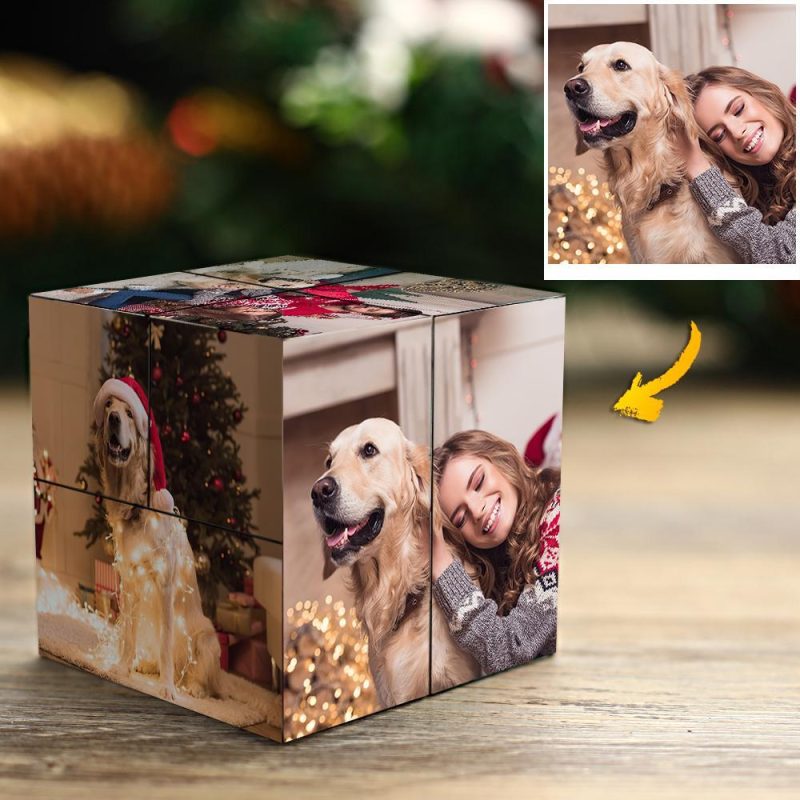 Dog Memorial Gift Flipping Photo Cubes