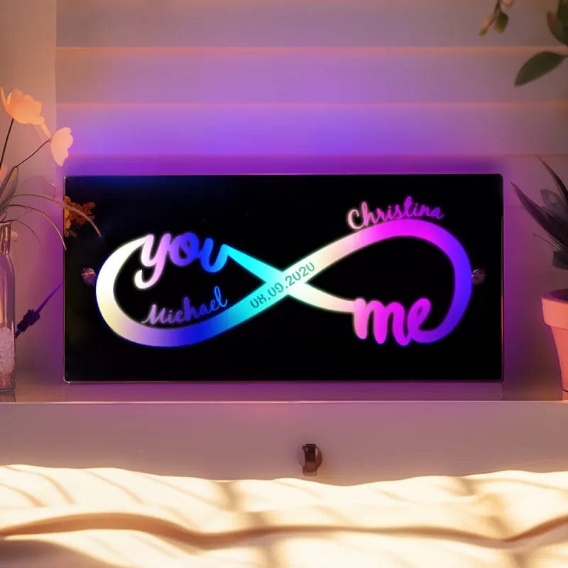 Personalized Name Mirror Light Infinity Love Mirror Light Gift for Her-Multi Style