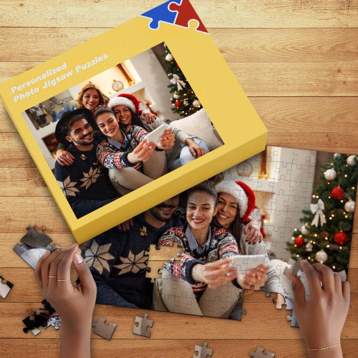 Custom Photo Puzzle Christmas Gift for Family 35-1000 Pieces