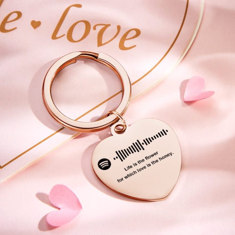 Personalised Keychain With Text Personalised Keychain Gifts for Girlfriend 4 Colors