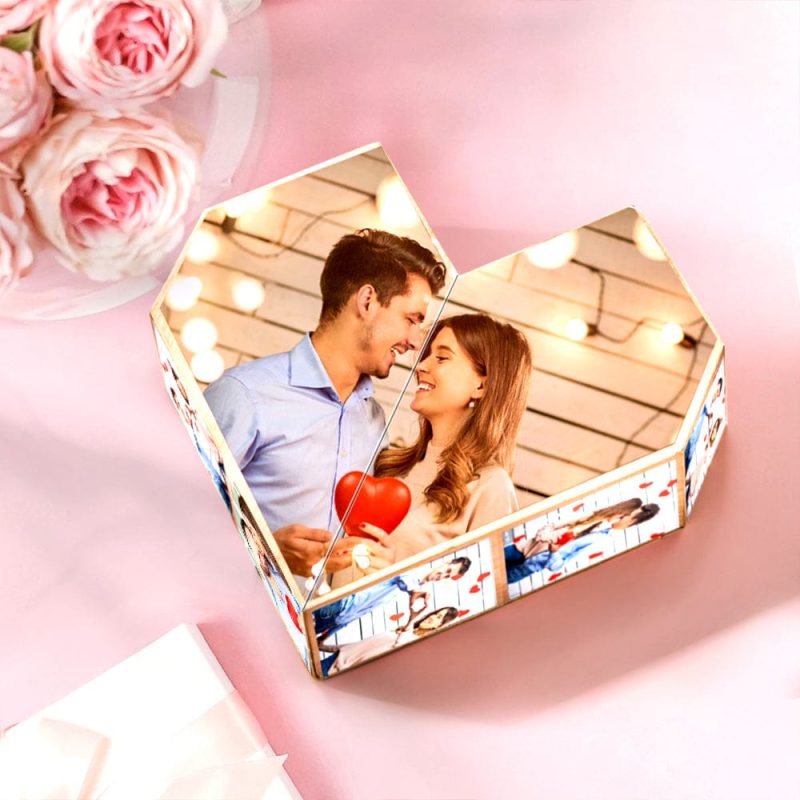 Personalized Photo Rubic’s Cube Multiphoto Colorful Wooden Rubic’s Cube Valentine’s Day Gifts