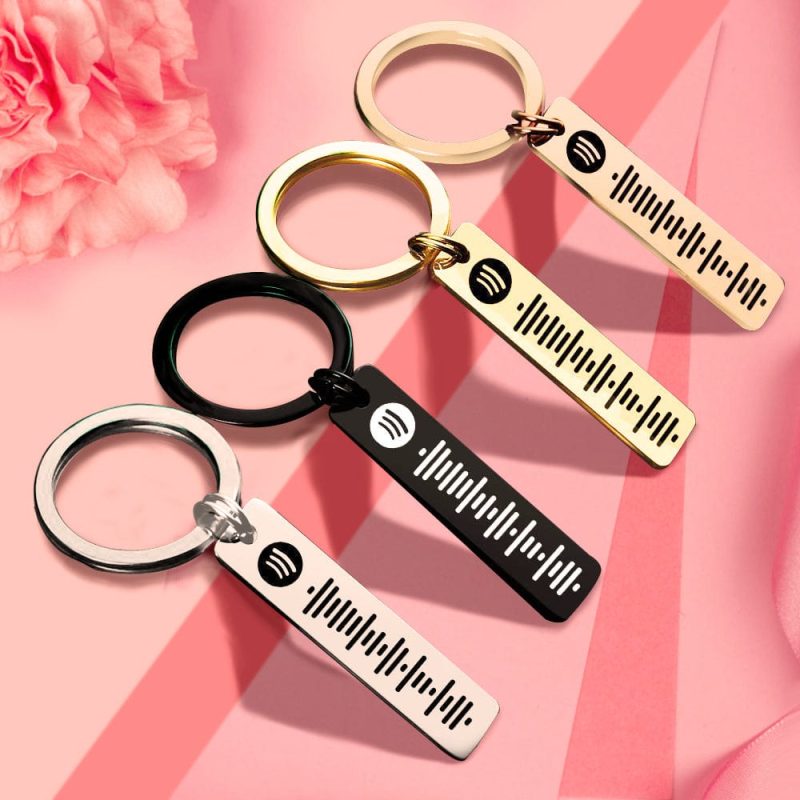 GiftLAB Custom Song Keychain Spotify Keychain Mother’s Day Gifts