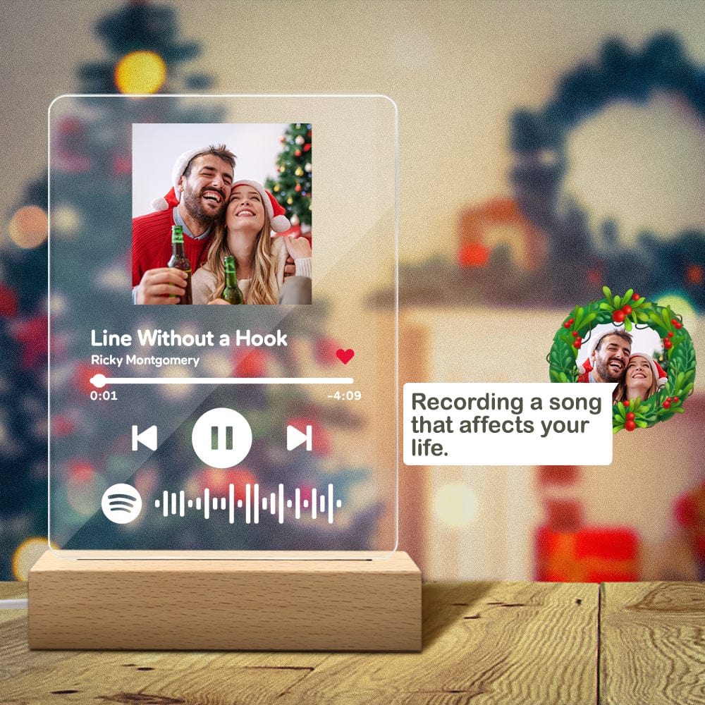 Custom Spotify Plaque Night Lamp With Stand Personalised Gifts for Christmas - Image 2
