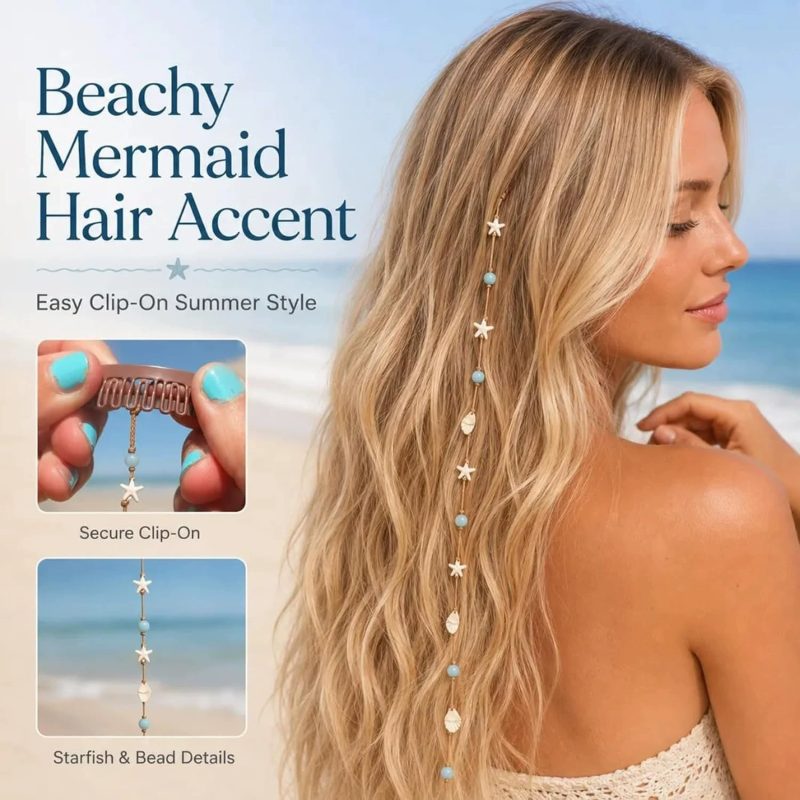 Beachy Mermaid Hair Clip — Summer Accent