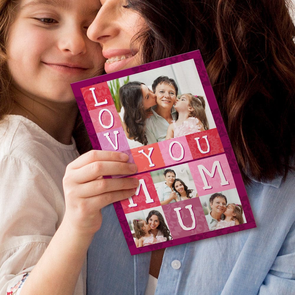 Custom Mother's Day Cards Personalized Photo Card Love You Mum Gifts For Mom - Image 2