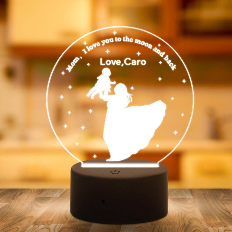 Custom 3D Night Light Acrylic Mother’s Day Gifts